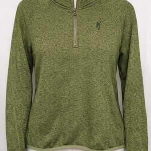 Browning Green Quarter Zip Pullover Medium Outdoor Top